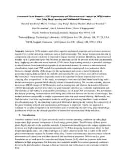 Automated Grain Boundary (GB) Segmentation and Microstructural Analysis
  in 347H Stainless Steel Using Deep Learning and Multimodal Microscopy
