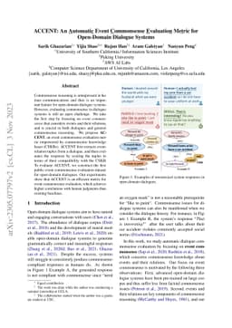 ACCENT: An Automatic Event Commonsense Evaluation Metric for Open-Domain
  Dialogue Systems