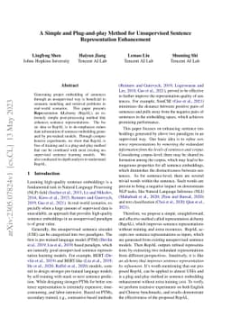 A Simple and Plug-and-play Method for Unsupervised Sentence
  Representation Enhancement