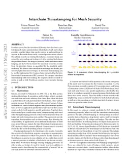 Interchain Timestamping for Mesh Security