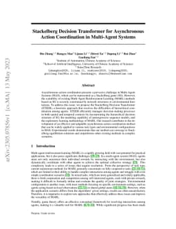 Stackelberg Decision Transformer for Asynchronous Action Coordination in
  Multi-Agent Systems