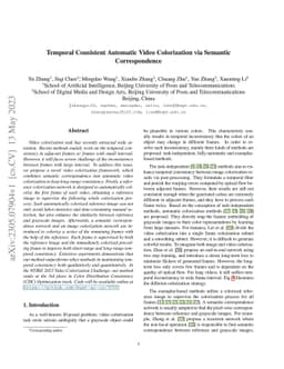 Temporal Consistent Automatic Video Colorization via Semantic
  Correspondence