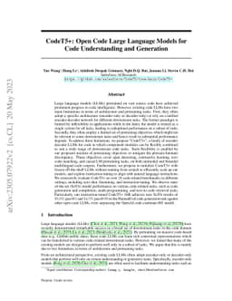 CodeT5+: Open Code Large Language Models for Code Understanding and
  Generation