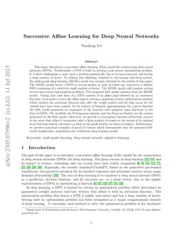 Successive Affine Learning for Deep Neural Networks