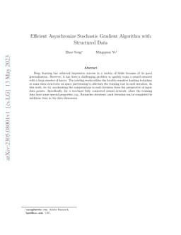 Efficient Asynchronize Stochastic Gradient Algorithm with Structured
  Data