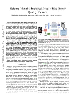 Helping Visually Impaired People Take Better Quality Pictures
