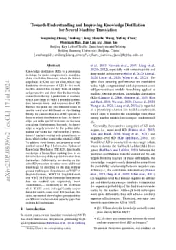 Towards Understanding and Improving Knowledge Distillation for Neural
  Machine Translation