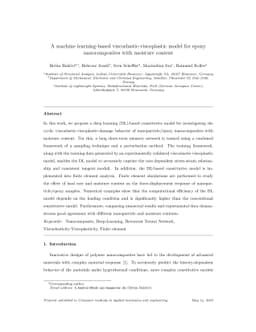 A machine learning-based viscoelastic-viscoplastic model for epoxy
  nanocomposites with moisture content