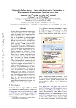 Distinguish Before Answer: Generating Contrastive Explanation as
  Knowledge for Commonsense Question Answering