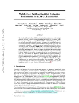 Mobile-Env: Building Qualified Evaluation Benchmarks for LLM-GUI
  Interaction