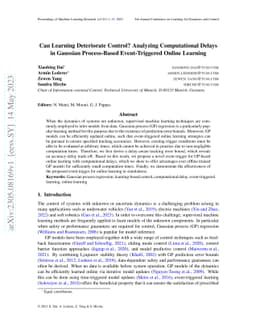 Can Learning Deteriorate Control? Analyzing Computational Delays in
  Gaussian Process-Based Event-Triggered Online Learning