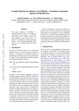 Croatian Film Review Dataset (Cro-FiReDa): A Sentiment Annotated Dataset
  of Film Reviews