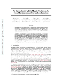 An Optimal and Scalable Matrix Mechanism for Noisy Marginals under
  Convex Loss Functions