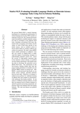 MatSci-NLP: Evaluating Scientific Language Models on Materials Science
  Language Tasks Using Text-to-Schema Modeling
