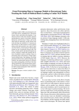 From Pretraining Data to Language Models to Downstream Tasks: Tracking
  the Trails of Political Biases Leading to Unfair NLP Models