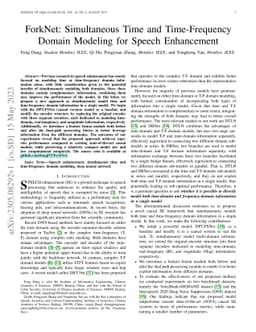 ForkNet: Simultaneous Time and Time-Frequency Domain Modeling for Speech
  Enhancement