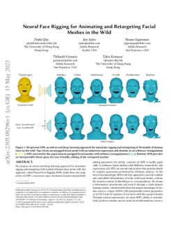 Neural Face Rigging for Animating and Retargeting Facial Meshes in the
  Wild