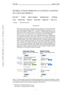 Symbol tuning improves in-context learning in language models