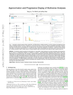 Approximation and Progressive Display of Multiverse Analyses