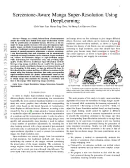 Screentone-Aware Manga Super-Resolution Using DeepLearning