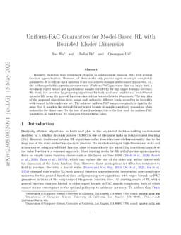Uniform-PAC Guarantees for Model-Based RL with Bounded Eluder Dimension