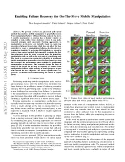 Enabling Failure Recovery for On-The-Move Mobile Manipulation