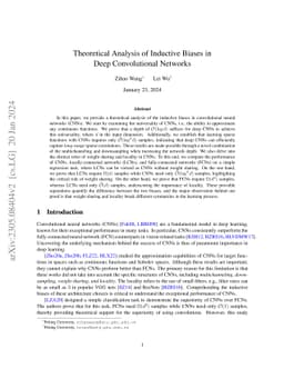 Theoretical Analysis of Inductive Biases in Deep Convolutional Networks