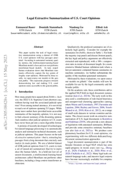 Legal Extractive Summarization of U.S. Court Opinions