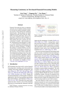 Measuring Consistency in Text-based Financial Forecasting Models