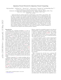 Quantum Neural Network for Quantum Neural Computing