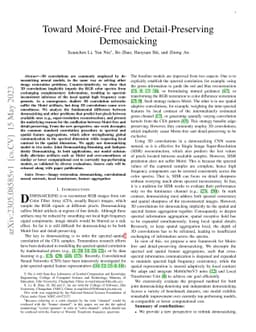Toward Moiré-Free and Detail-Preserving Demosaicking