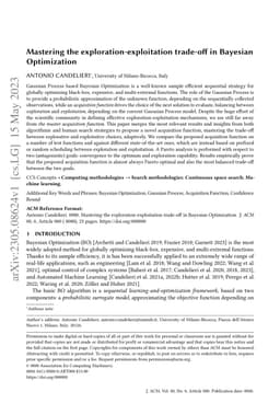 Mastering the exploration-exploitation trade-off in Bayesian
  Optimization