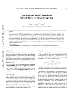 Non-Separable Multi-Dimensional Network Flows for Visual Computing