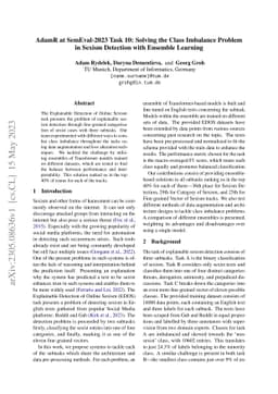 AdamR at SemEval-2023 Task 10: Solving the Class Imbalance Problem in
  Sexism Detection with Ensemble Learning
