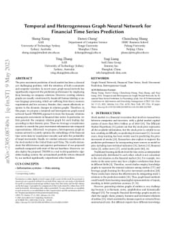 Temporal and Heterogeneous Graph Neural Network for Financial Time
  Series Prediction
