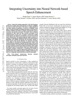 Integrating Uncertainty into Neural Network-based Speech Enhancement