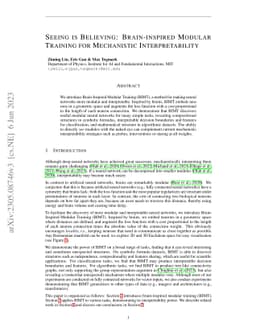 Seeing is Believing: Brain-Inspired Modular Training for Mechanistic
  Interpretability