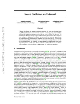 Neural Oscillators are Universal