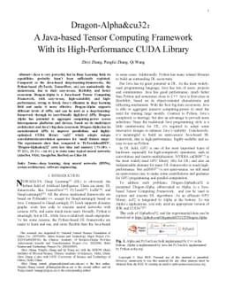 Dragon-Alpha&cu32: A Java-based Tensor Computing Framework With its
  High-Performance CUDA Library