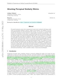 Attacking Perceptual Similarity Metrics
