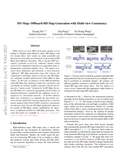 MV-Map: Offboard HD-Map Generation with Multi-view Consistency