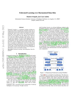 Federated Learning over Harmonized Data Silos