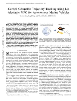 Convex Geometric Trajectory Tracking using Lie Algebraic MPC for
  Autonomous Marine Vehicles