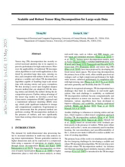 Scalable and Robust Tensor Ring Decomposition for Large-scale Data