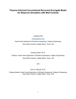 Physics-informed Convolutional Recurrent Surrogate Model for Reservoir
  Simulation with Well Controls