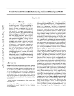 Counterfactual Outcome Prediction using Structured State Space Model