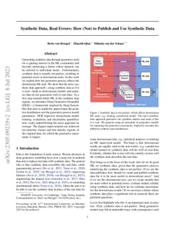Synthetic data, real errors: how (not) to publish and use synthetic data