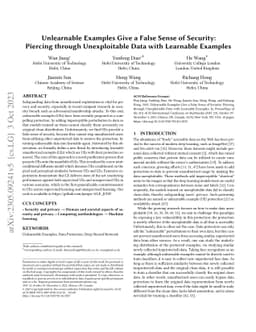 Unlearnable Examples Give a False Sense of Security: Piercing through
  Unexploitable Data with Learnable Examples