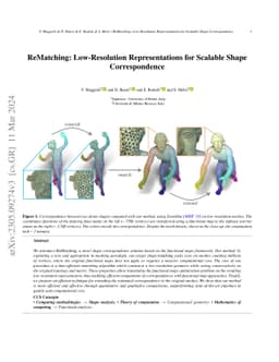 ReMatching: Low-Resolution Representations for Scalable Shape
  Correspondence