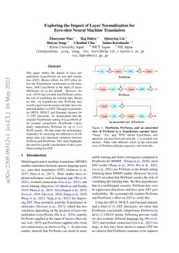 Exploring the Impact of Layer Normalization for Zero-shot Neural Machine
  Translation